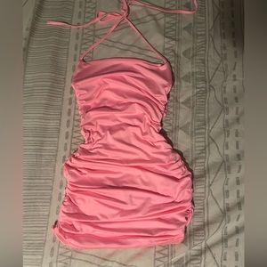 neon pink dress!!